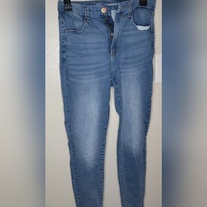 No Boundaries Juniors 11 Blue Stretchy Waist Flared Jeans